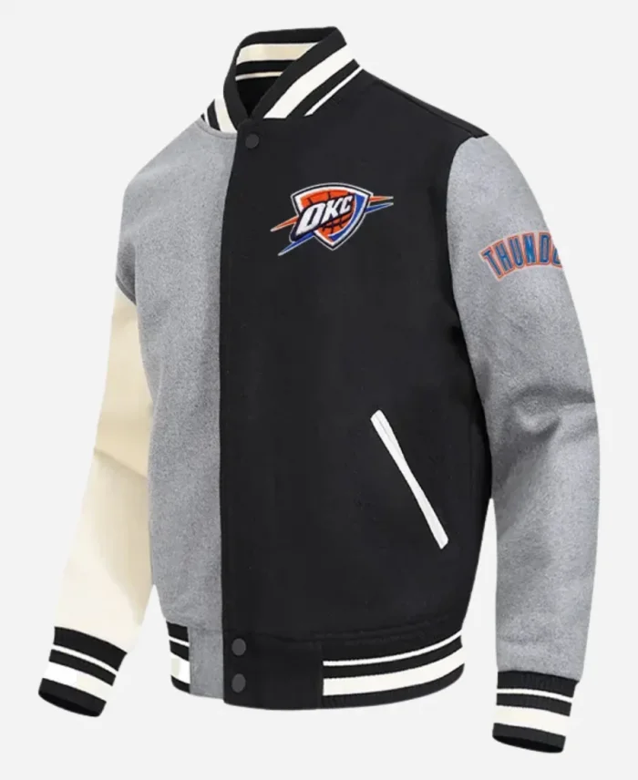 NBA Finals Oklahoma City Thunder Color Block Varsity Jacket