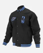 NBA Oklahoma City Thunder Black Wool Varsity Jacket