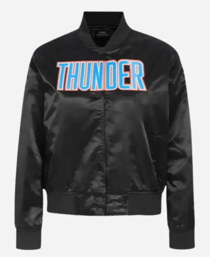 NBA Oklahoma City Thunder Classic Satin Varsity Jacket