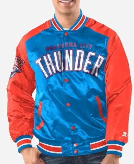 NBA Oklahoma City Thunder Starter Satin Varsity Jacket