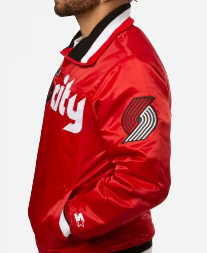 NBA Portland Trail Blazers Bomber Red Jacket