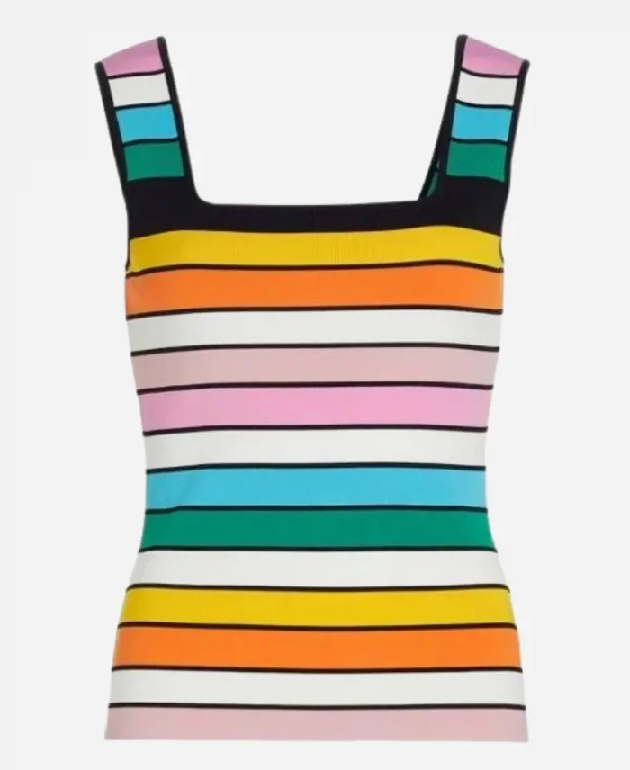 NBC News Daily 2025 Morgan Radford Multicolor Striped Tank Top