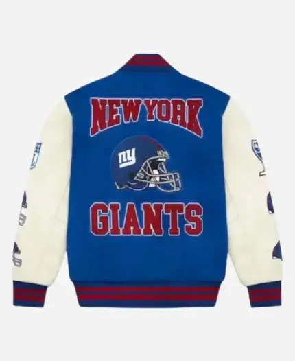 NFL New York Giants OVO Blue Varsity Jacket