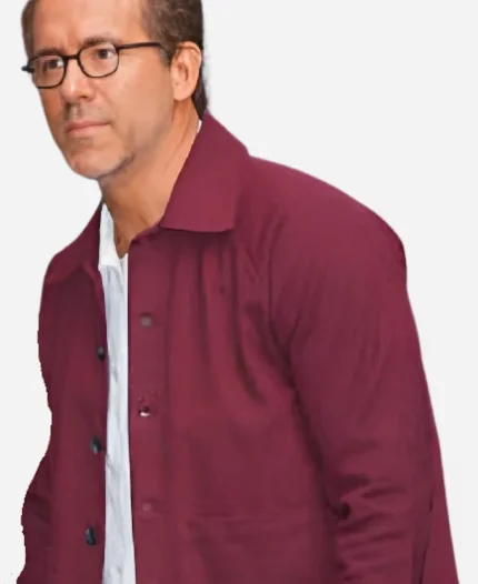 NY 2025 Ryan Reynolds Burgundy Jacket For Sale