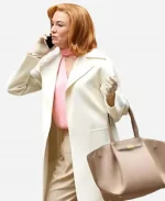 NYC 2025 Renee Zellweger Cream Mid-Length Coat