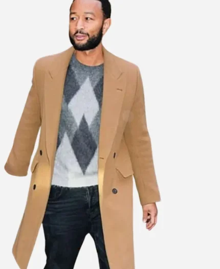 NYC John Legend Brown Trench Coat For Mens
