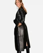 NYFW 2024 Gisele Bundchen Leather Coat