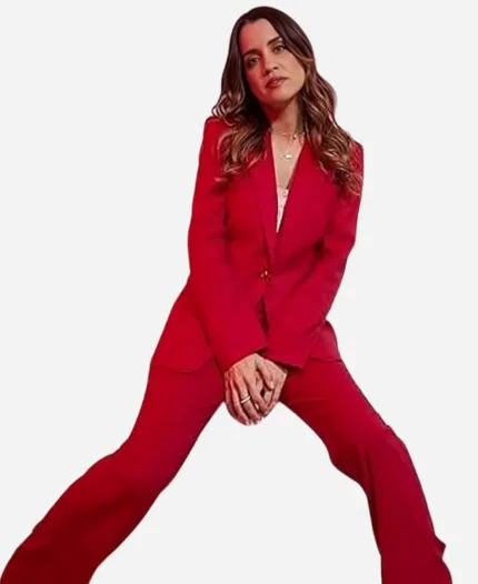 Natalie Morales My Dead Friend Zoe Movie Event Red Suit