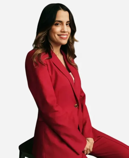Natalie Morales My Dead Friend Zoe Red Suit