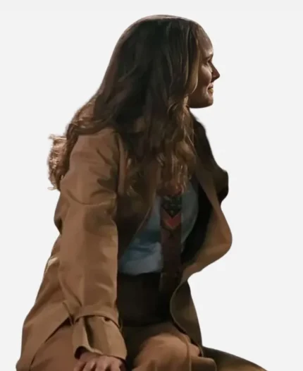 Natalie Portman Movie Fountain of Youth 2025 Charlotte Purdue Brown Cotton Coat