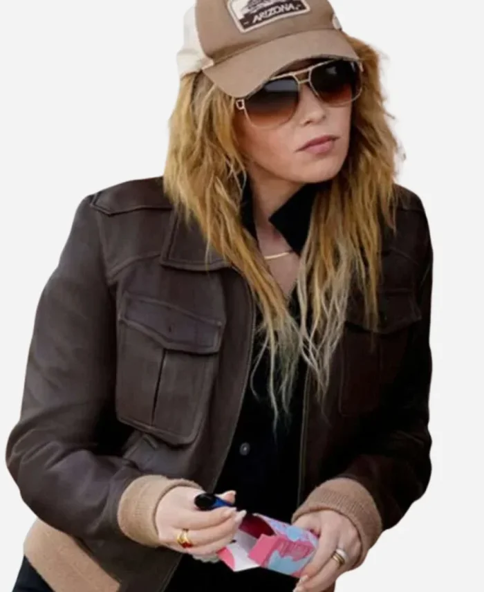 Natasha Lyonne Poker Face Bomber Leather Jacket