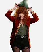 Natasha Lyonne Poker Face S02 Suede Leather Coat
