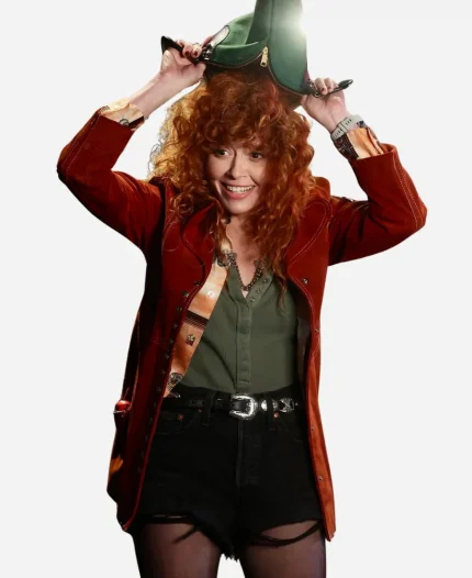 Natasha Lyonne Poker Face S02 Suede Leather Coat