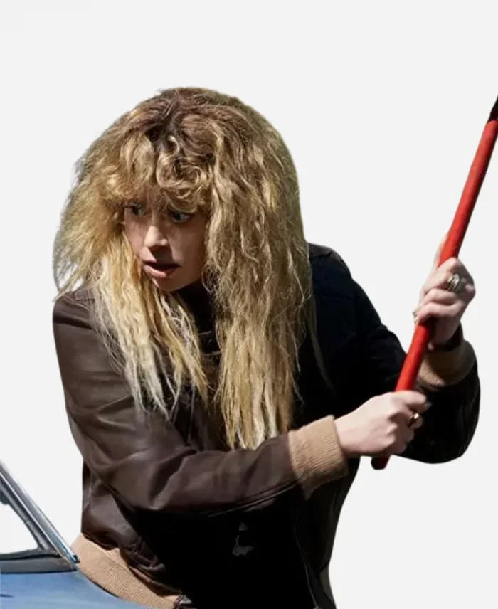 Natasha Lyonne Tv Series Poker Face Charlie Cale Brown Leather Jacket