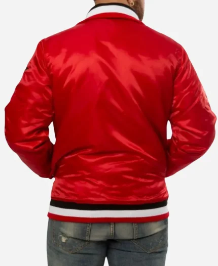 National Basketball Association Portland Trail Blazers Starter Red Bomber Jacket For Unisex