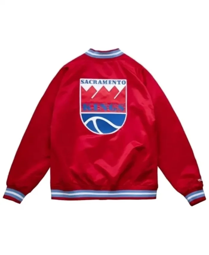 National Basketball Association Sacramento Kings Red Letterman Varsity Jacket