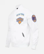 New York Knicks Black Hardwood Classics Blackout Collection Satin Full-Zip Jacket For Men’s