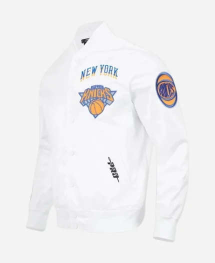New York Knicks Black Hardwood Classics Blackout Collection Satin Full-Zip Jacket For Men’s
