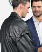 Nicholas Hoult Movie Superman 2025 Lex Luthor Black Leather Jacket