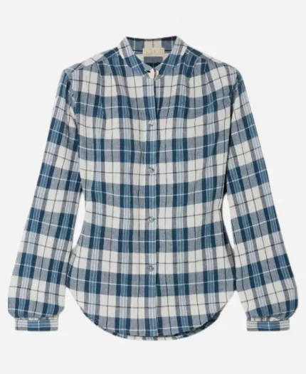 Nicky Macintosh The Better Sister Elizabeth Banks Blue Plaid Shirt