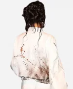 Night Out In NYC 2023 Rihanna’s White Bomber Jacket