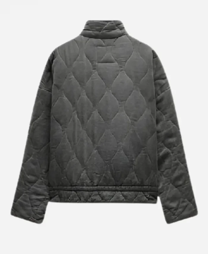 Nina Singh Art Detectives 2025 Gray Quilted Jacket