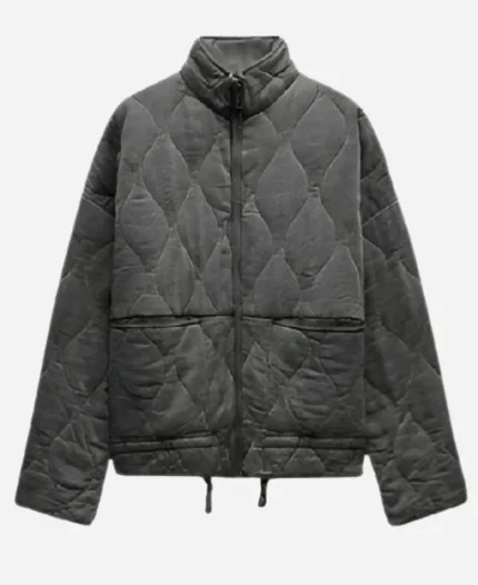 Nina Singh TV Series Art Detectives 2025 Shazia Malik Gray Quilted Jacket