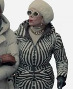 Nine Perfect Strangers Christine Baranski Zebra Ski Coat