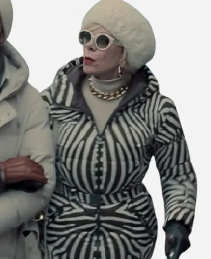 Nine Perfect Strangers Christine Baranski Zebra Ski Coat