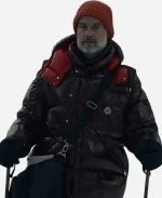 Nine Perfect Strangers Michael Shannon Burgundy Puffer Jacket
