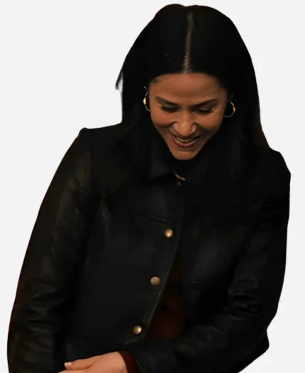 Nobody Wants This 2024 Jackie Tohn Black Leather Jacket