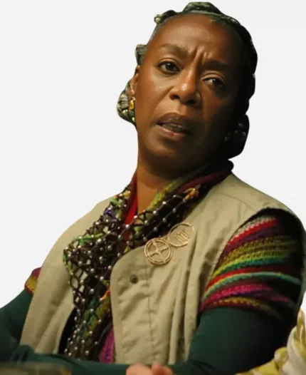 Noma Dumezweni TV Series Murderbot S01 2025 Mensah Sleeveless Beige Coat