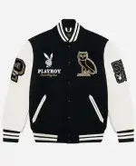 OVO Black And White Letterman Varsity Jacket