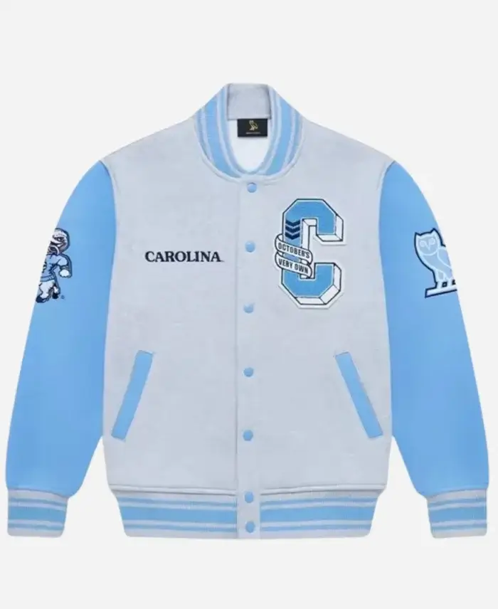 OVO X Drake North Carolina Sky Blue And Grey Jacket