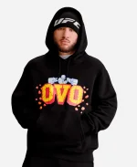 OVO X UFC Flame Logo Black Pullover Hoodie