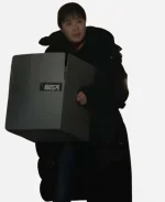 Oh So-ryong Tv Series Unmasked 2025 Kim Hye-su Black Puffer Hooded Coat