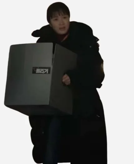 Oh So-ryong Tv Series Unmasked 2025 Kim Hye-su Black Puffer Hooded Coat