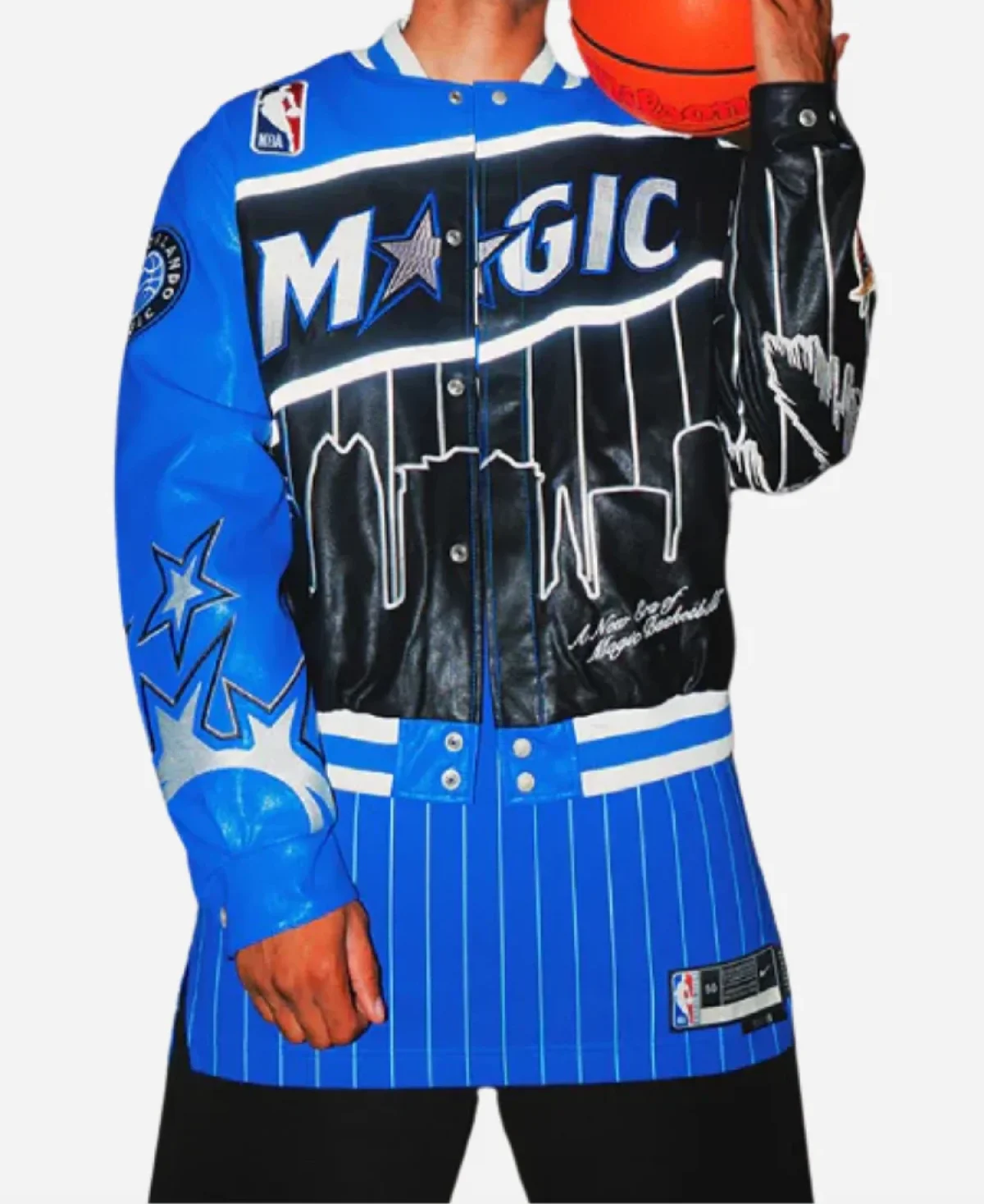 な*ん様 90s Jeff Hamilton Orlando Magic レザー Orlando Magic x Jeff Hamilton NBA Leather Jacket - Jacket Era