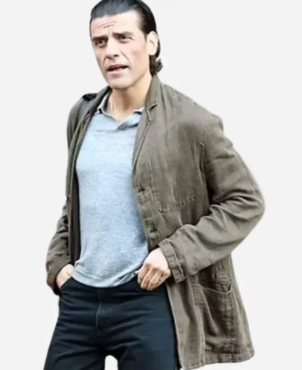 Oscar Isaac Movie In the Hand of Dante 2025 Dante Alighieri Covert Green Blazer