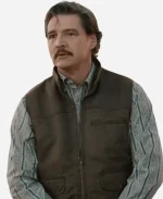 Pedro Pascal Eddington 2025 Brown Vest