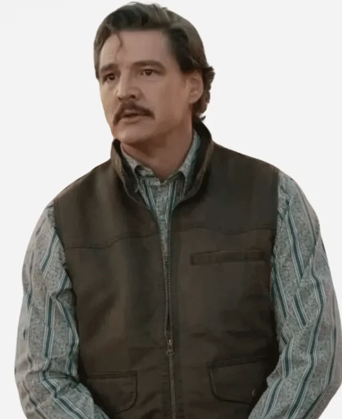Pedro Pascal Eddington 2025 Brown Vest
