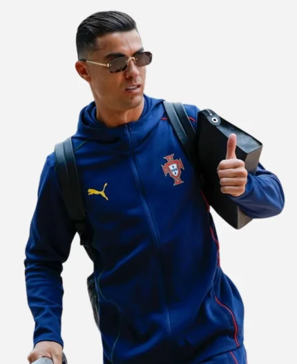 Portugal 2025 Cristiano Ronaldo Puma Navy Blue Track Jacket