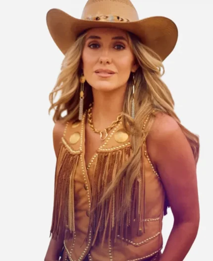 Railbird Festival 2025 Lainey Wilson Brown Fringe Vest