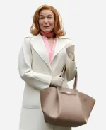 Renee Zellweger NYC 2025 Cream Coat