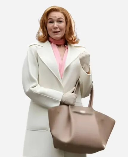 Renee Zellweger NYC 2025 Cream Coat