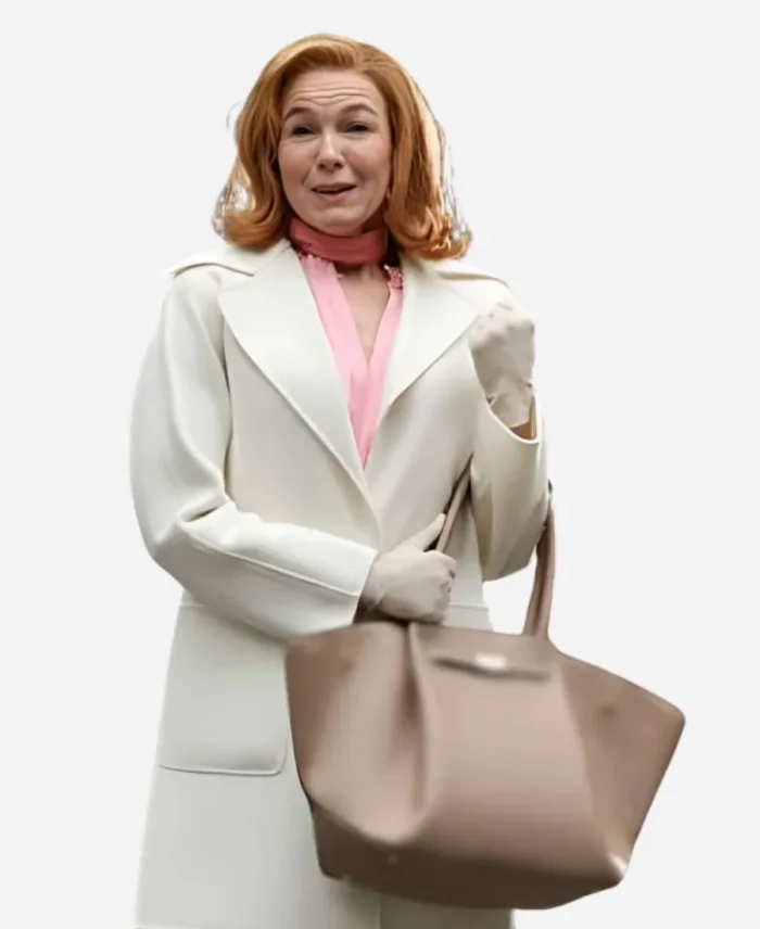 Renee Zellweger NYC 2025 Cream Coat