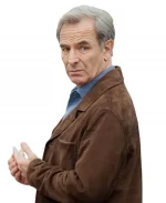 Robson Green The Game 2025 Brown Suede Jacket