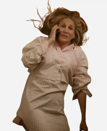 Sarah Jessica Parker TV Series And Just Like That Season 03 Carrie Bradshaw Striped Pajama