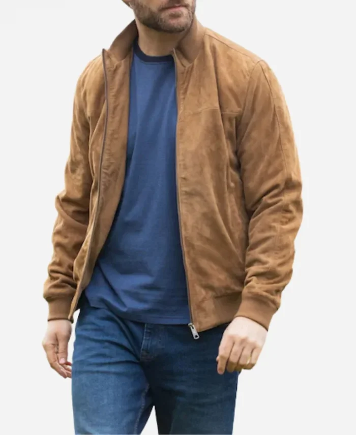 Sasha Roklov TV Series Nobody Wants This Season 01 Timothy Simons Brown Suede Bomber Jacket
