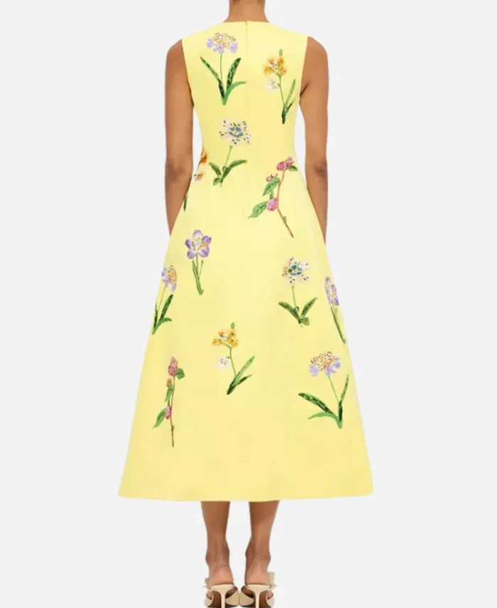 Savannah Guthrie The Today Show Yellow Floral Midi Dress